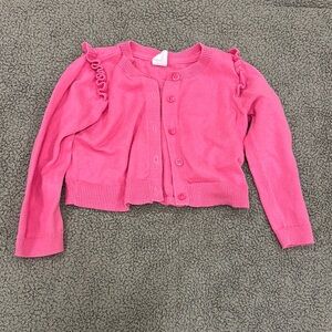 GAP Pink Kids Ruffled Cardigan